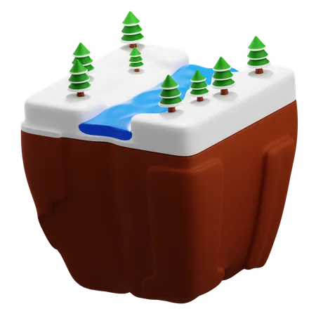 Paisagem de neve  3D Icon