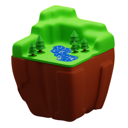 Paisagem montanhosa  3D Icon