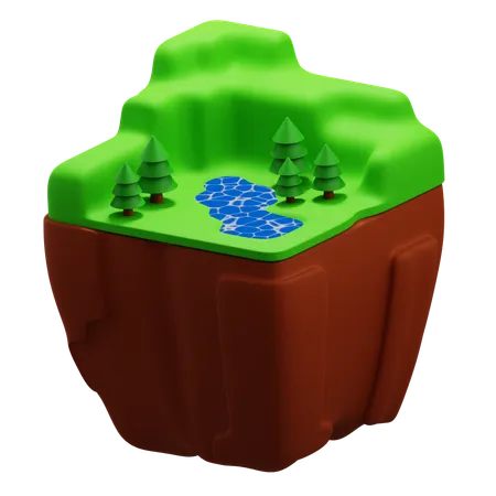 Paisagem montanhosa  3D Icon