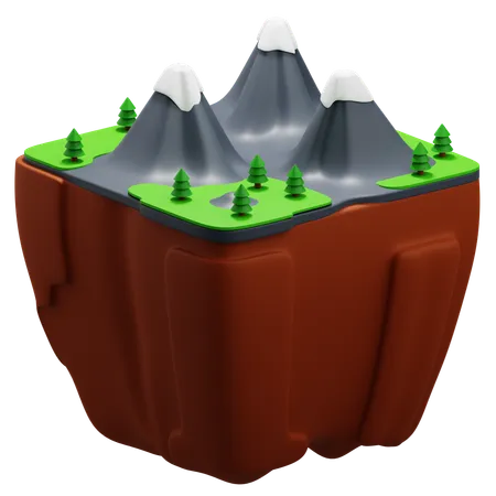Paisaje de montañas  3D Icon