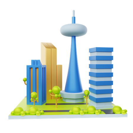 Paisaje urbano  3D Icon