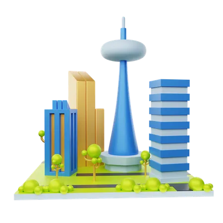 Paisaje urbano  3D Icon