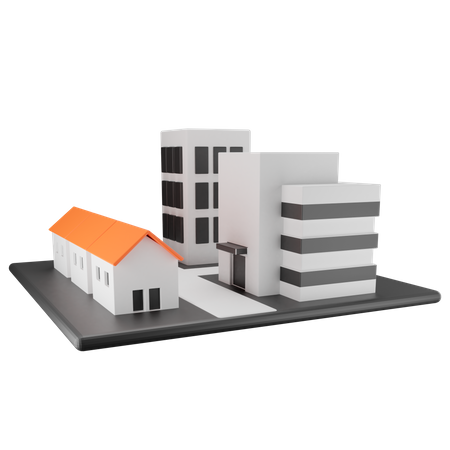 Paisaje urbano  3D Icon