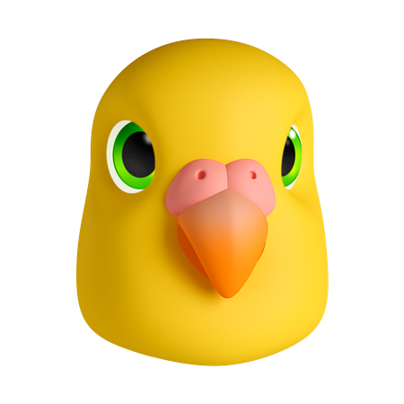 Pájaro amarillo  3D Illustration