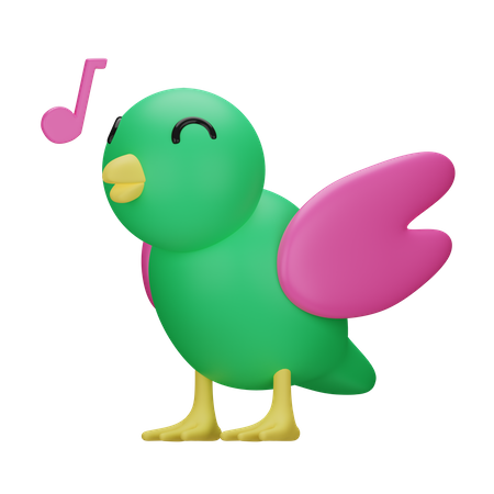 Canto de pájaro  3D Icon
