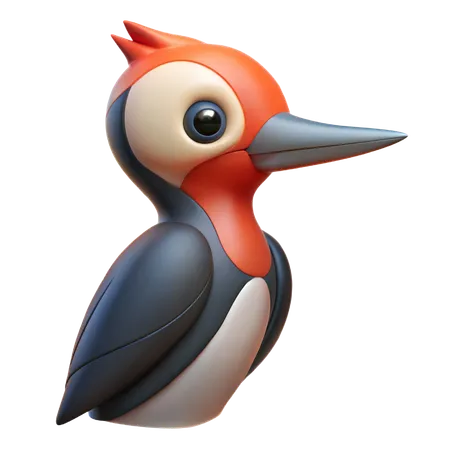 Pájaro carpintero picoteando  3D Icon