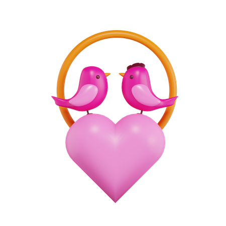 Pájaro del amor  3D Icon