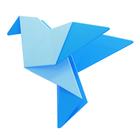 Pájaro de origami  3D Icon