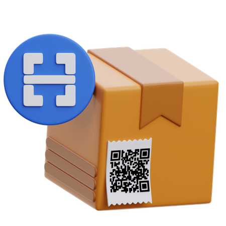 Paket-Barcode  3D Icon