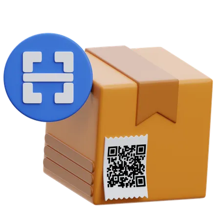 Paket-Barcode  3D Icon