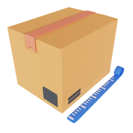 Lineal für Paketboxgröße  3D Icon