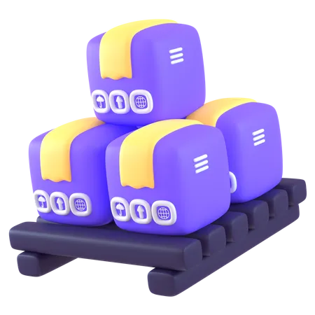 Paketbox-Palette  3D Icon