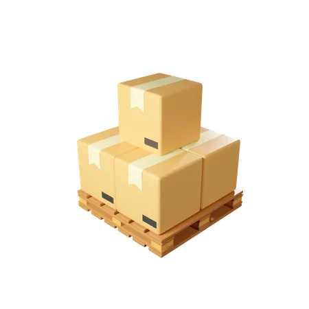 Paketbox-Palette  3D Icon