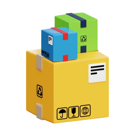 Paketboxen  3D Icon