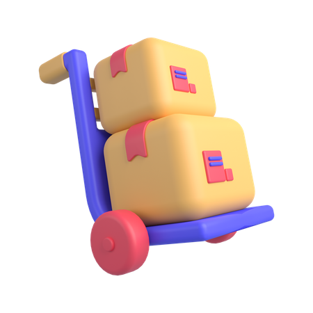 Paketwagen  3D Illustration