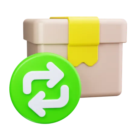 Paketrücksendung  3D Icon