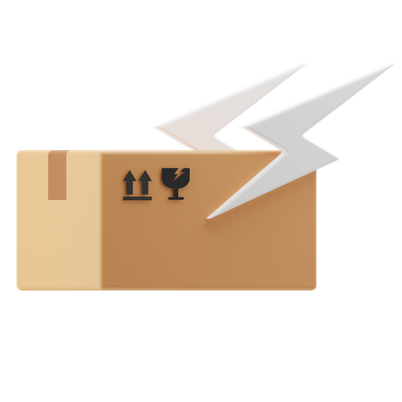 Paketbox mit Beleuchtungssymbol  3D Illustration