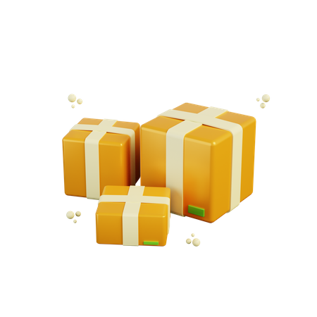 Paketboxen  3D Illustration