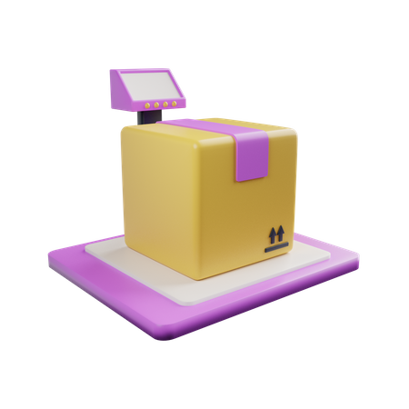 Paketgewicht  3D Illustration