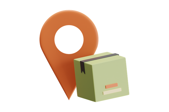 Paketstandort  3D Icon