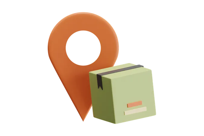 Paketstandort  3D Icon