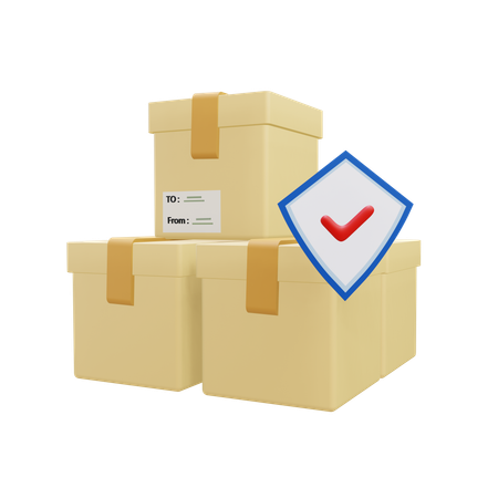 Paketversicherung  3D Icon