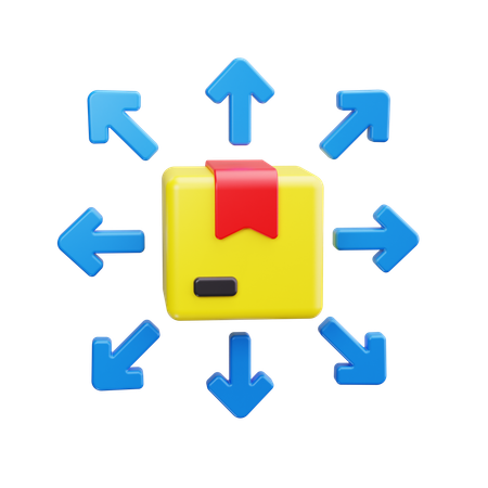 Paketverteilung  3D Icon