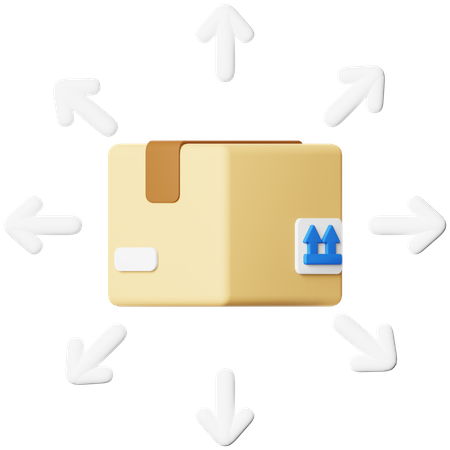 Paketverteilung  3D Icon