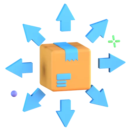 Paketverteilung  3D Icon