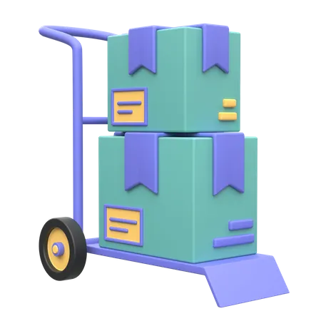 Paketwagen  3D Illustration