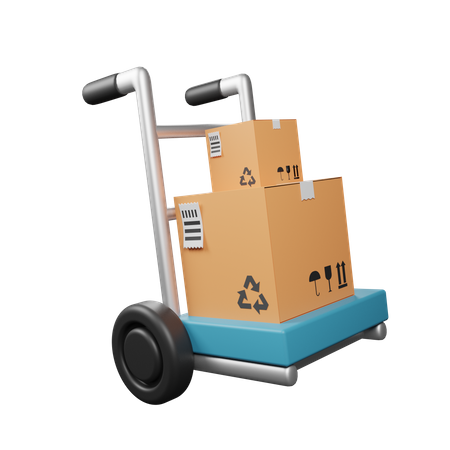 Paketwagen  3D Illustration