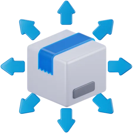 Paketzustellung  3D Icon