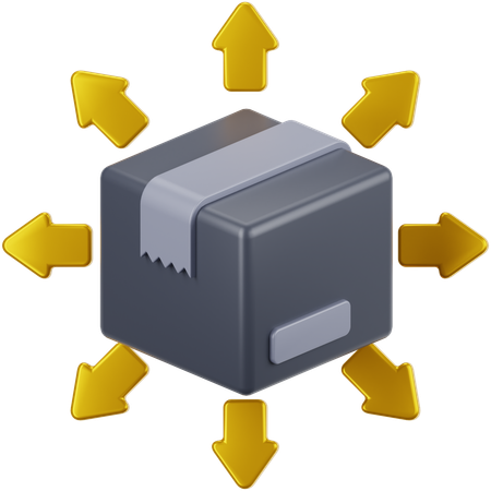 Paketzustellung  3D Icon