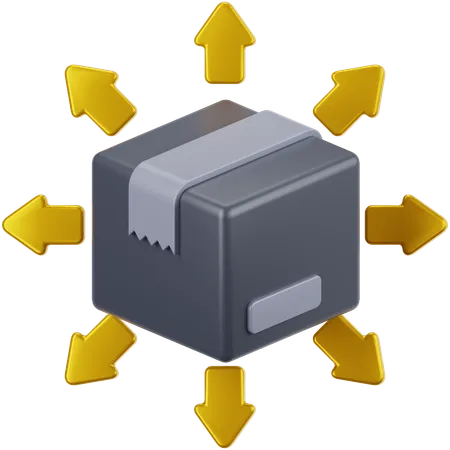 Paketzustellung  3D Icon