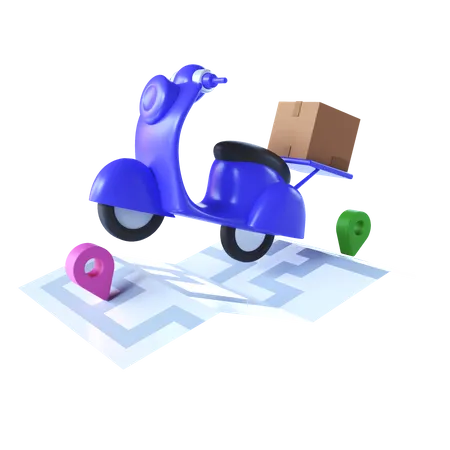 Paketzustellung  3D Illustration