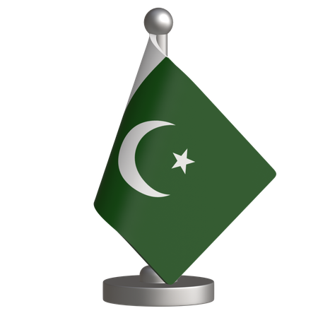 Pakistan Desk Flag  3D Icon