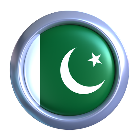 Pakistan Flag Emblem  3D Icon