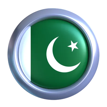 Pakistan Flag Emblem  3D Icon