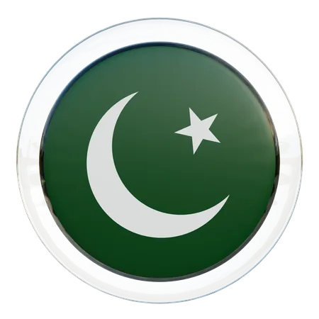 Pakistan Round Flag  3D Icon