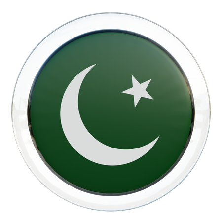 Pakistan Round Flag  3D Icon