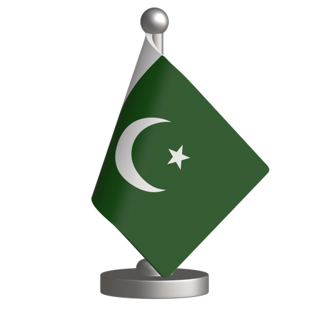 Pakistanische Tischflagge  3D Icon