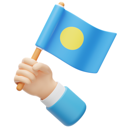 Palau Flag  3D Icon