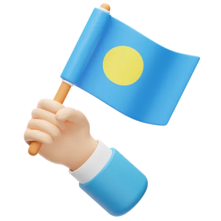 Palau Flag  3D Icon