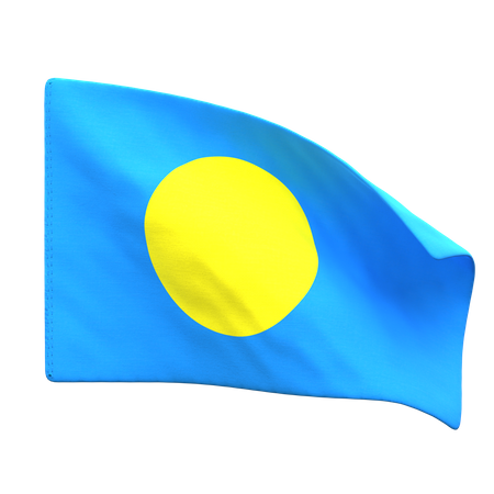 Palau Flag  3D Icon