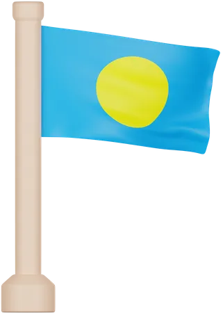 Palau-Flagge  3D Icon