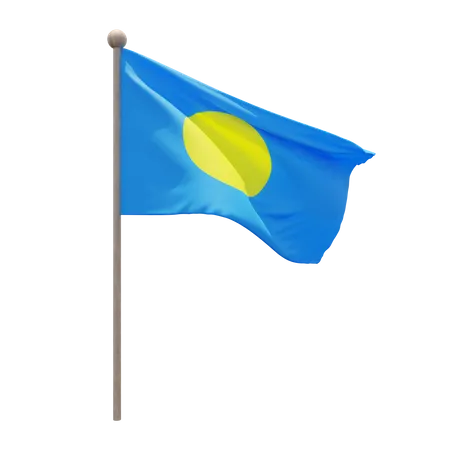Palau Flagpole  3D Icon