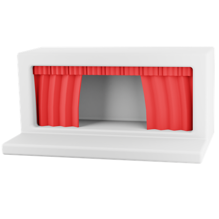 Palco de teatro  3D Icon