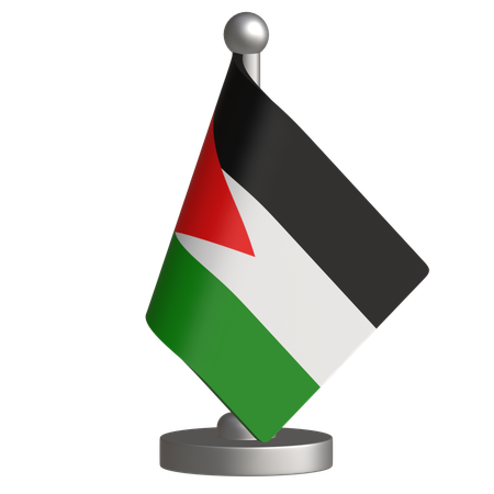 Palestine Desk Flag  3D Icon