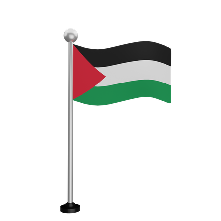 Palestine Flag 3D Illustration