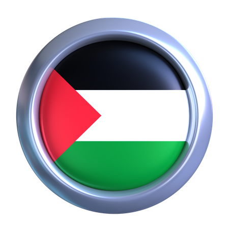 Palestine Flag Emblem  3D Icon